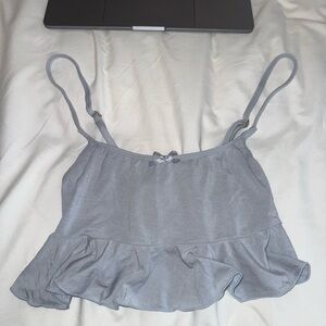 WeWoreWhat Pale Blue Camisole with Adjustable Straps